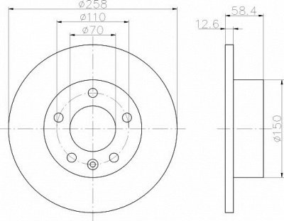 HELLA PAGID 8dd355101411 -  Тормозной диск
